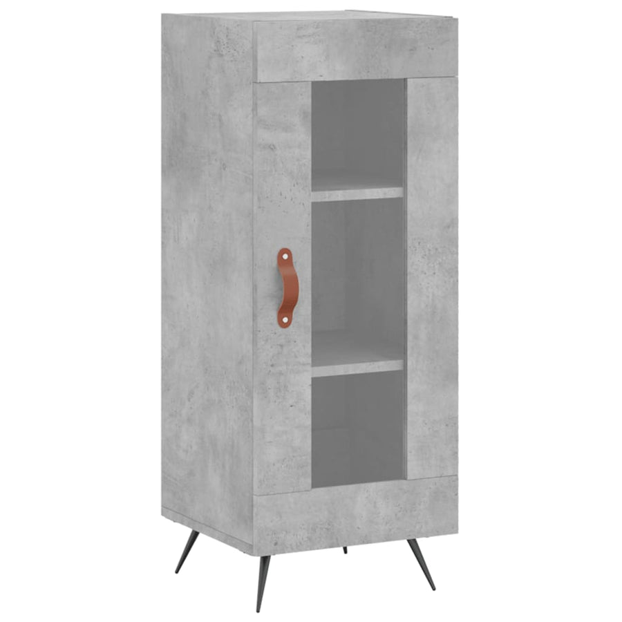 Hoge Kast 34,5X34X180 Cm Bewerkt Hout Betongrijs