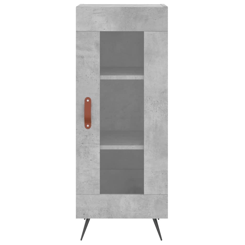 Hoge Kast 34,5X34X180 Cm Bewerkt Hout Betongrijs
