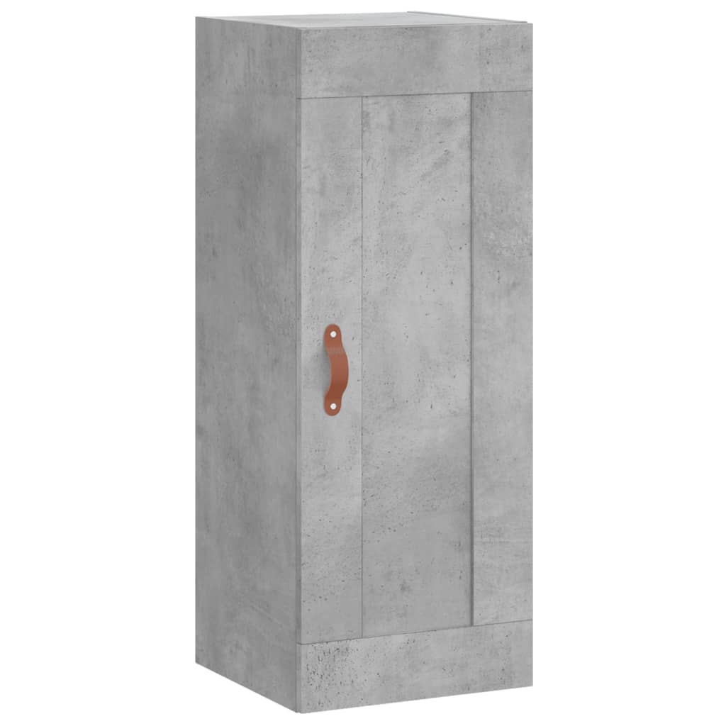 Hoge Kast 34,5X34X180 Cm Bewerkt Hout Betongrijs