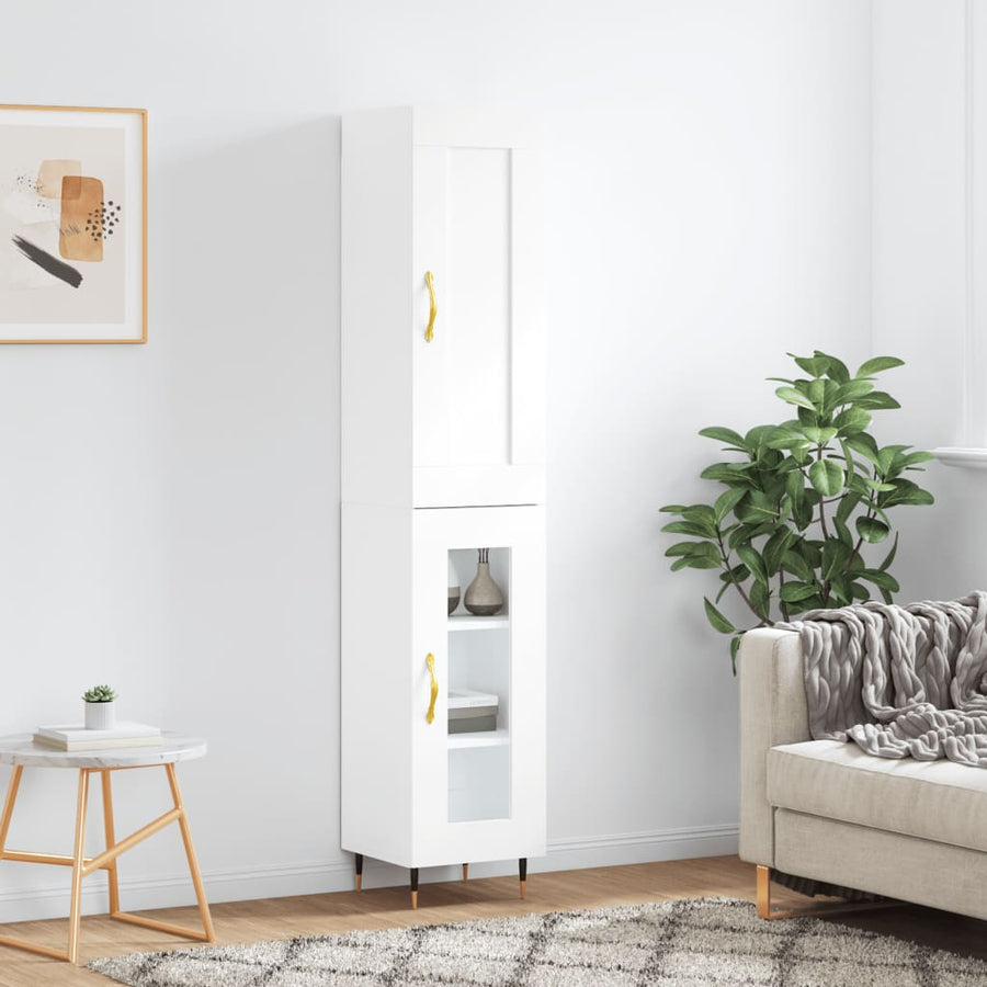 Hoge Kast 34,5X34X180 Cm Bewerkt Hout 1