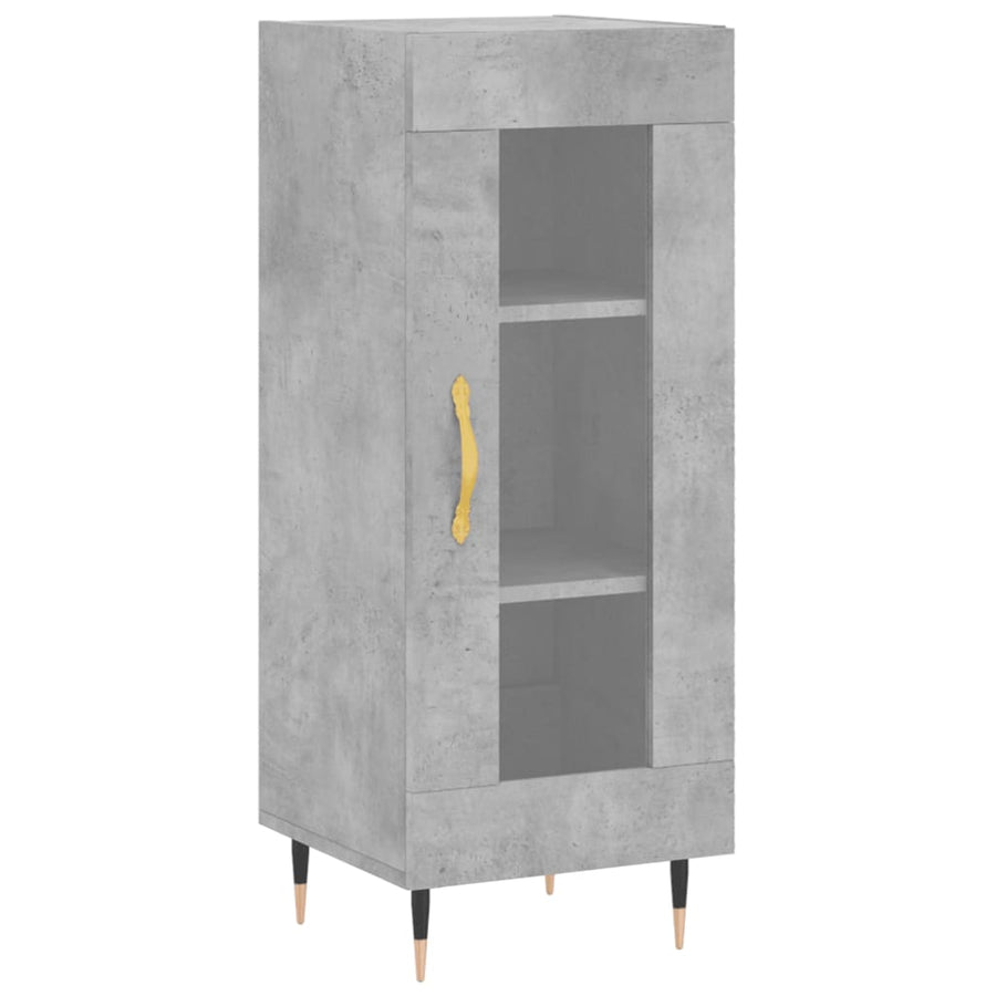 Hoge Kast 34,5X34X180 Cm Bewerkt Hout Betongrijs