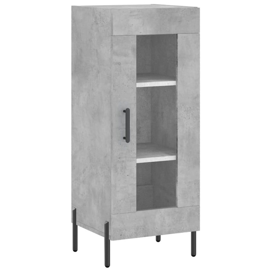 Hoge Kast 34,5X34X180 Cm Bewerkt Hout Betongrijs