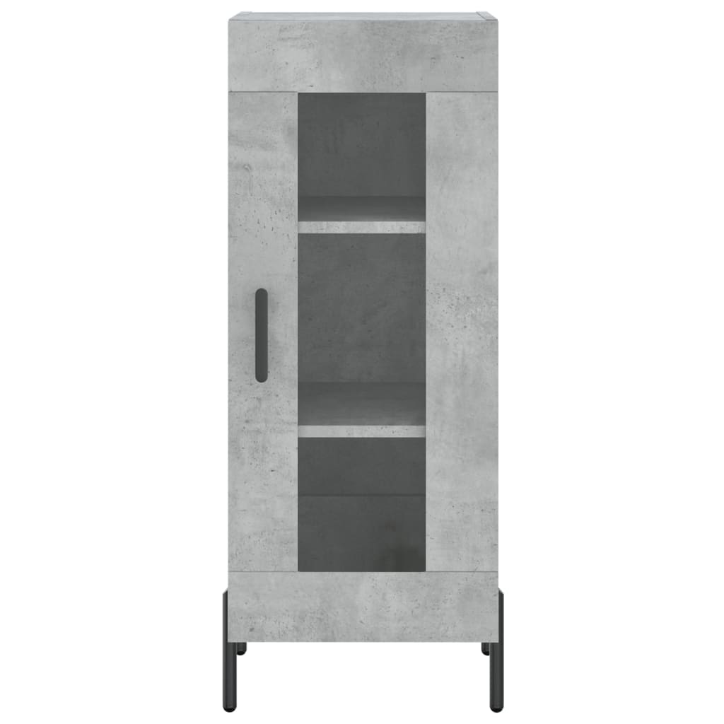Hoge Kast 34,5X34X180 Cm Bewerkt Hout Betongrijs
