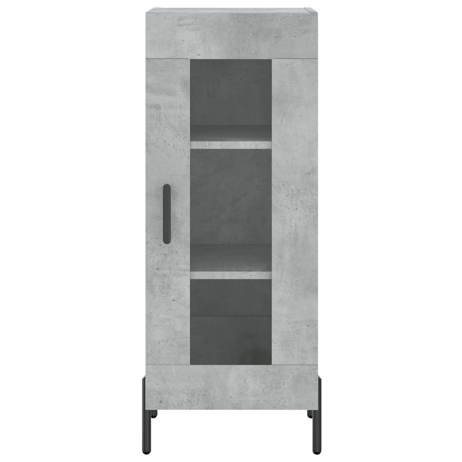 Hoge Kast 34,5X34X180 Cm Bewerkt Hout Betongrijs