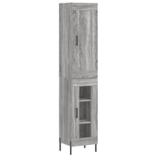 Hoge Kast 34,5X34X180 Cm Bewerkt Hout Grijs Sonoma Eikenkleurig