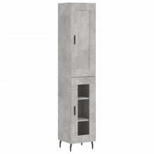 Hoge Kast 34,5X34X180 Cm Bewerkt Hout Betongrijs
