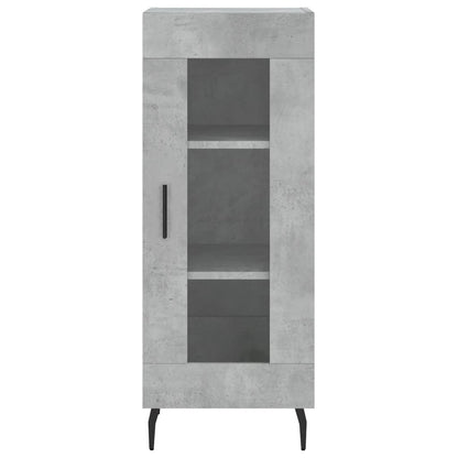 Hoge Kast 34,5X34X180 Cm Bewerkt Hout Betongrijs