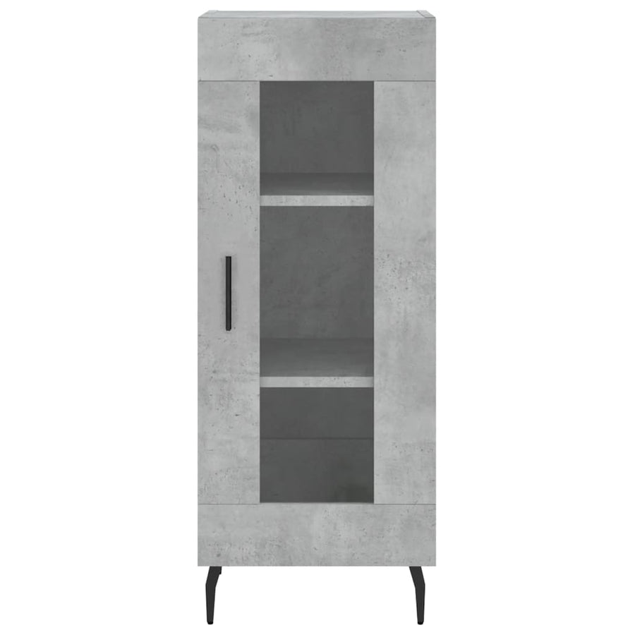 Hoge Kast 34,5X34X180 Cm Bewerkt Hout Betongrijs