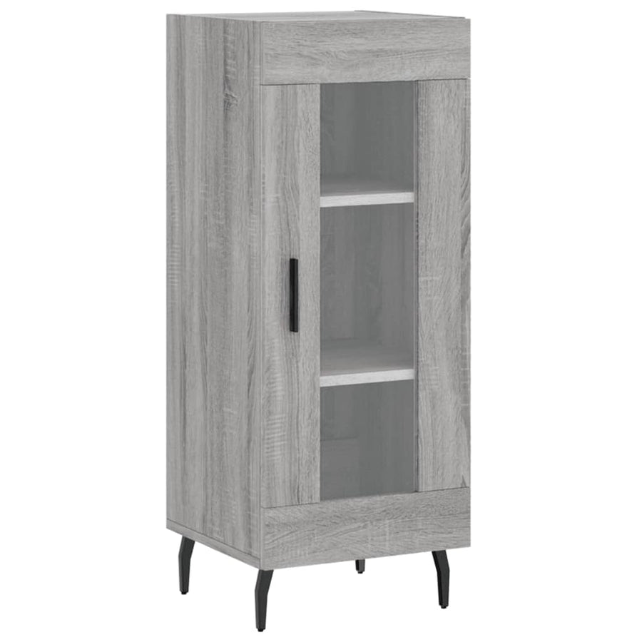 Hoge Kast 34,5X34X180 Cm Bewerkt Hout Grijs Sonoma Eikenkleurig