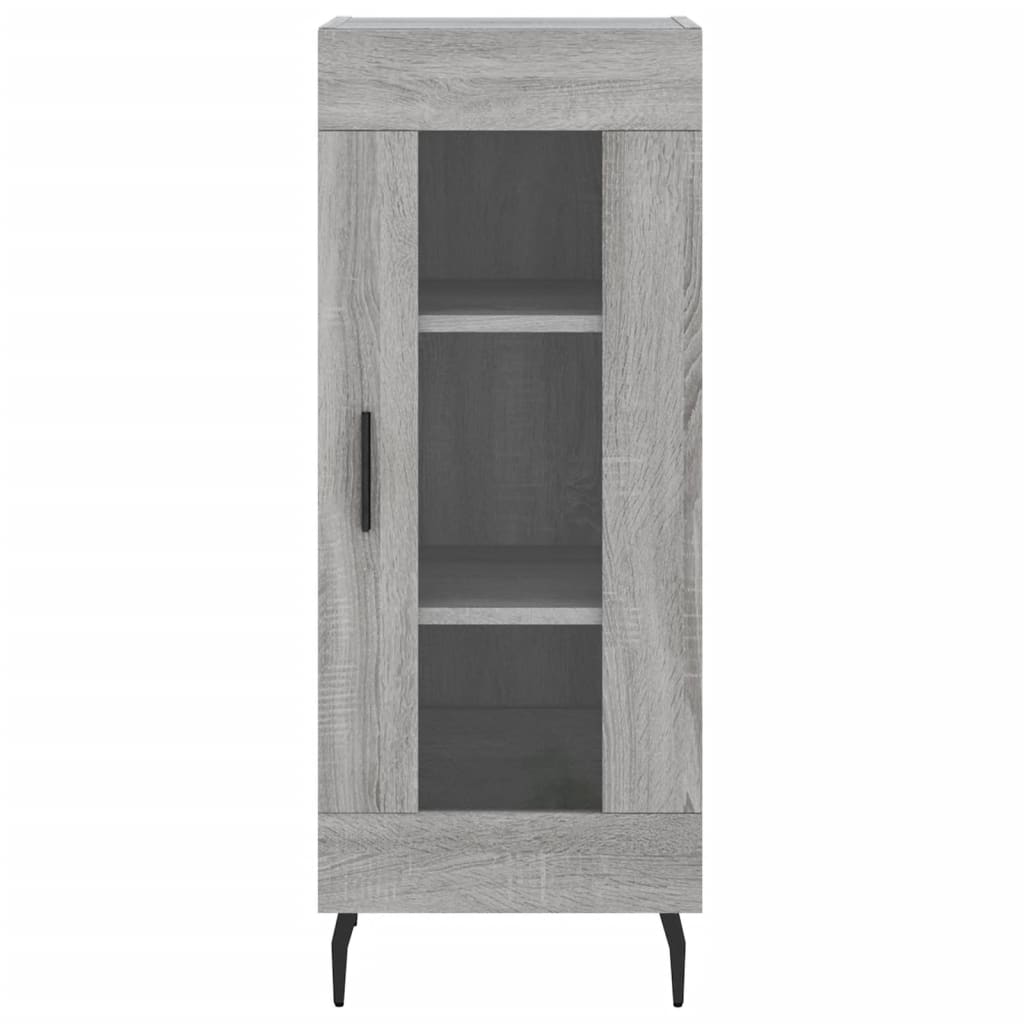 Hoge Kast 34,5X34X180 Cm Bewerkt Hout Grijs Sonoma Eikenkleurig