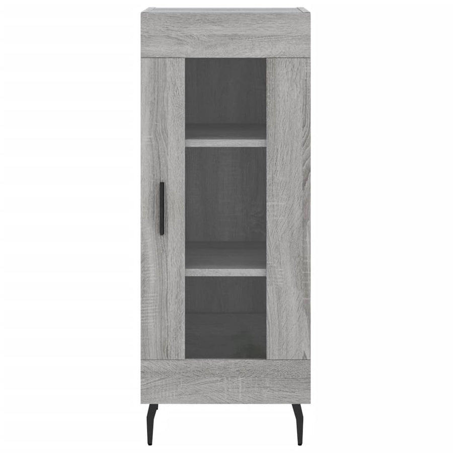 Hoge Kast 34,5X34X180 Cm Bewerkt Hout Grijs Sonoma Eikenkleurig