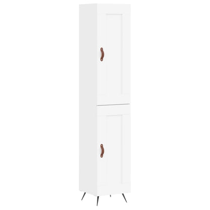 Hoge Kast 34,5X34X180 Cm Bewerkt Hout Wit