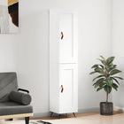 Tall cabinet 34.5x34x180 cm distressed wood white