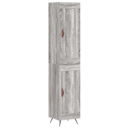 Hoge Kast 34,5X34X180 Cm Bewerkt Hout Grijs Sonoma Eikenkleurig