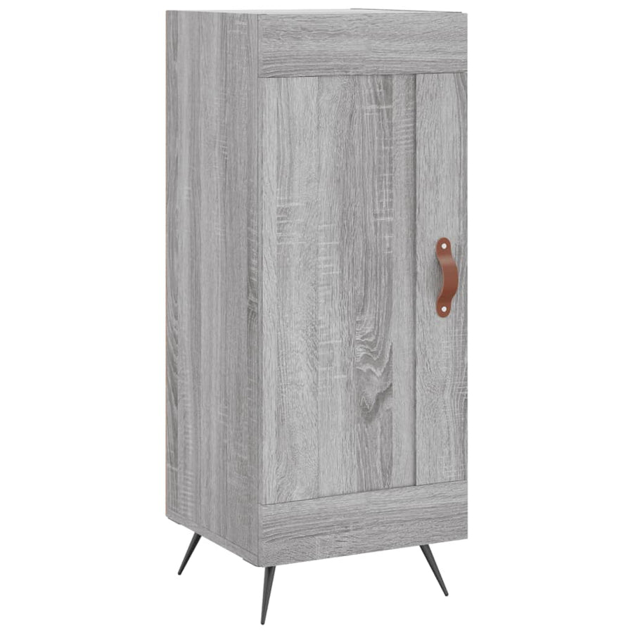Hoge Kast 34,5X34X180 Cm Bewerkt Hout Grijs Sonoma Eikenkleurig