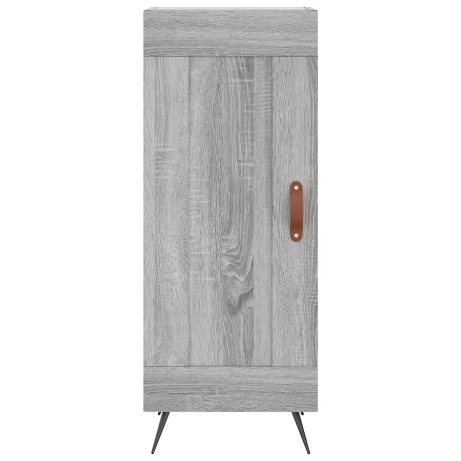 Hoge Kast 34,5X34X180 Cm Bewerkt Hout Grijs Sonoma Eikenkleurig