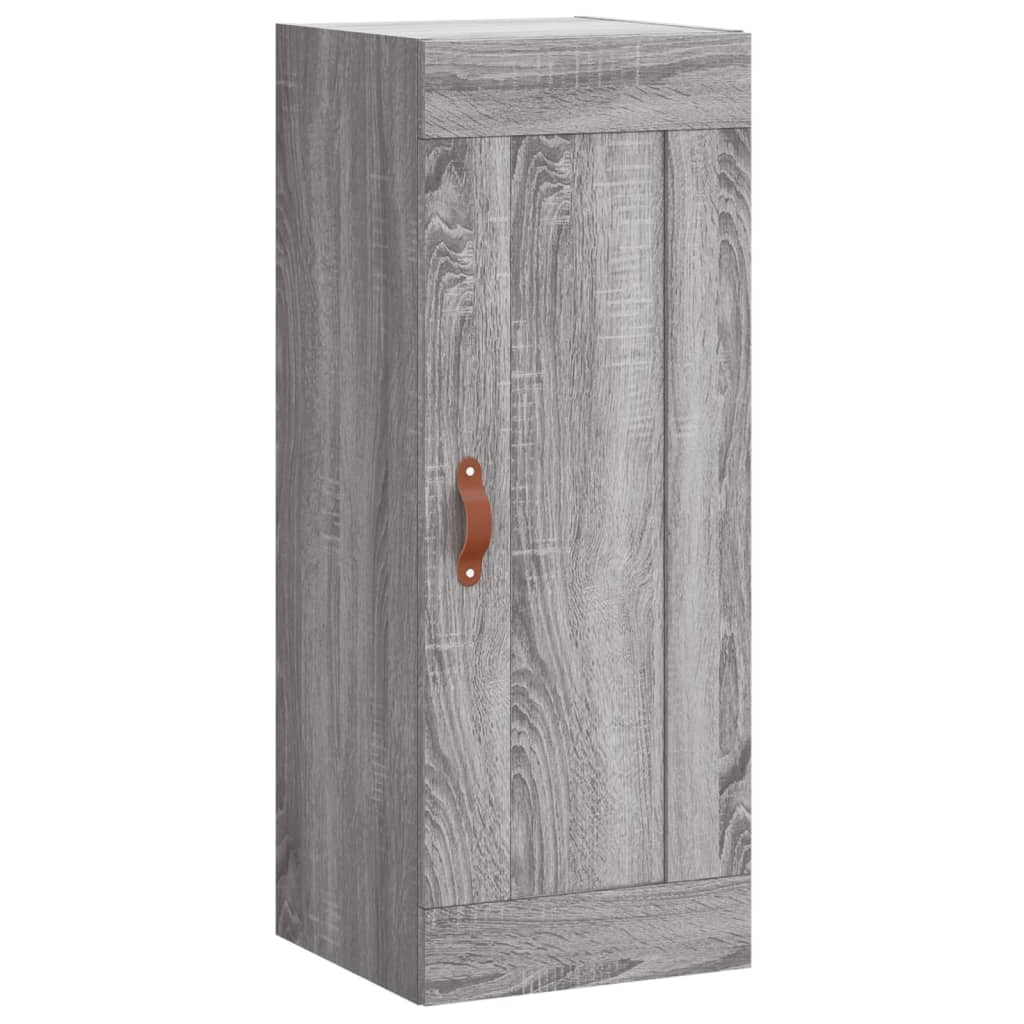 Hoge Kast 34,5X34X180 Cm Bewerkt Hout Grijs Sonoma Eikenkleurig