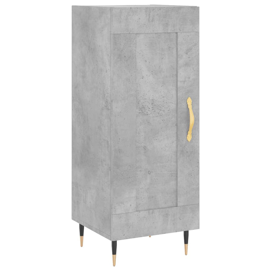 Hoge Kast 34,5X34X180 Cm Bewerkt Hout Betongrijs