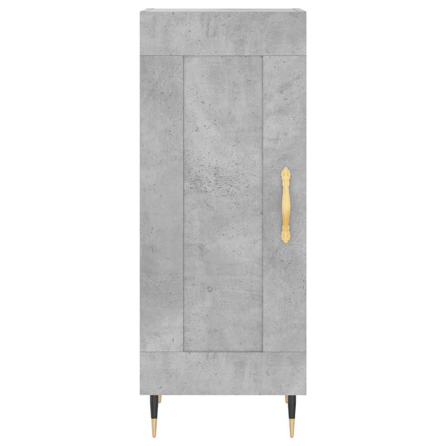 Hoge Kast 34,5X34X180 Cm Bewerkt Hout Betongrijs