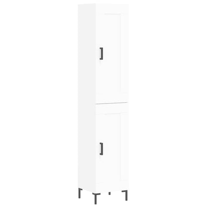 Hoge Kast 34,5X34X180 Cm Bewerkt Hout Wit