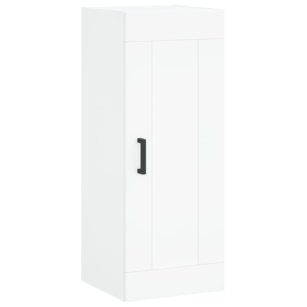 Hoge Kast 34,5X34X180 Cm Bewerkt Hout Wit