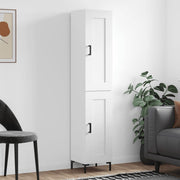 Hoge kast 34,5x34x180 cm bewerkt hout wit