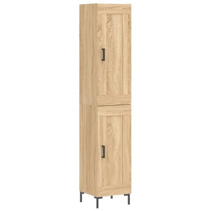 Hoge Kast 34,5X34X180 Cm Bewerkt Hout Kleurig Sonoma eiken