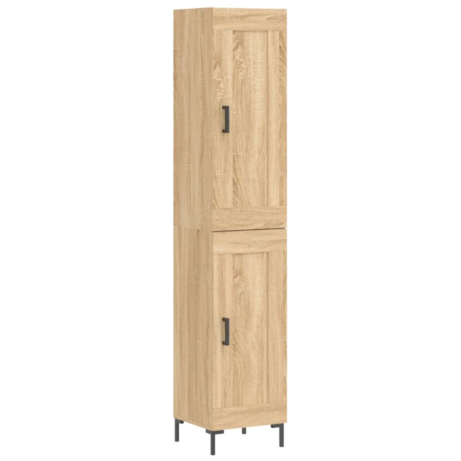 Hoge Kast 34,5X34X180 Cm Bewerkt Hout Kleurig Sonoma eiken