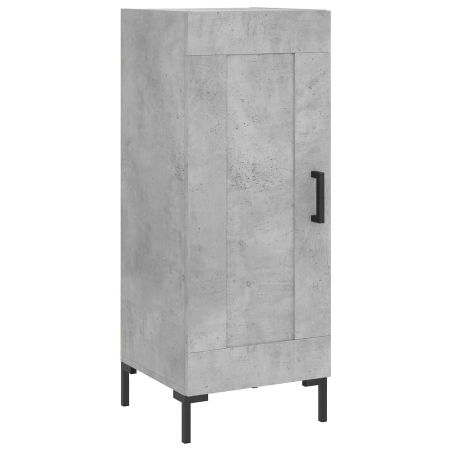 Hoge kast 34,5x34x180 cm bewerkt hout betongrijs