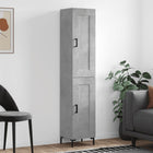 Hoge kast 34,5x34x180 cm bewerkt hout betongrijs