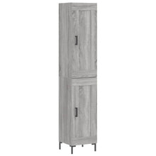 Hoge Kast 34,5X34X180 Cm Bewerkt Hout Eikenkleurig Grijs sonoma