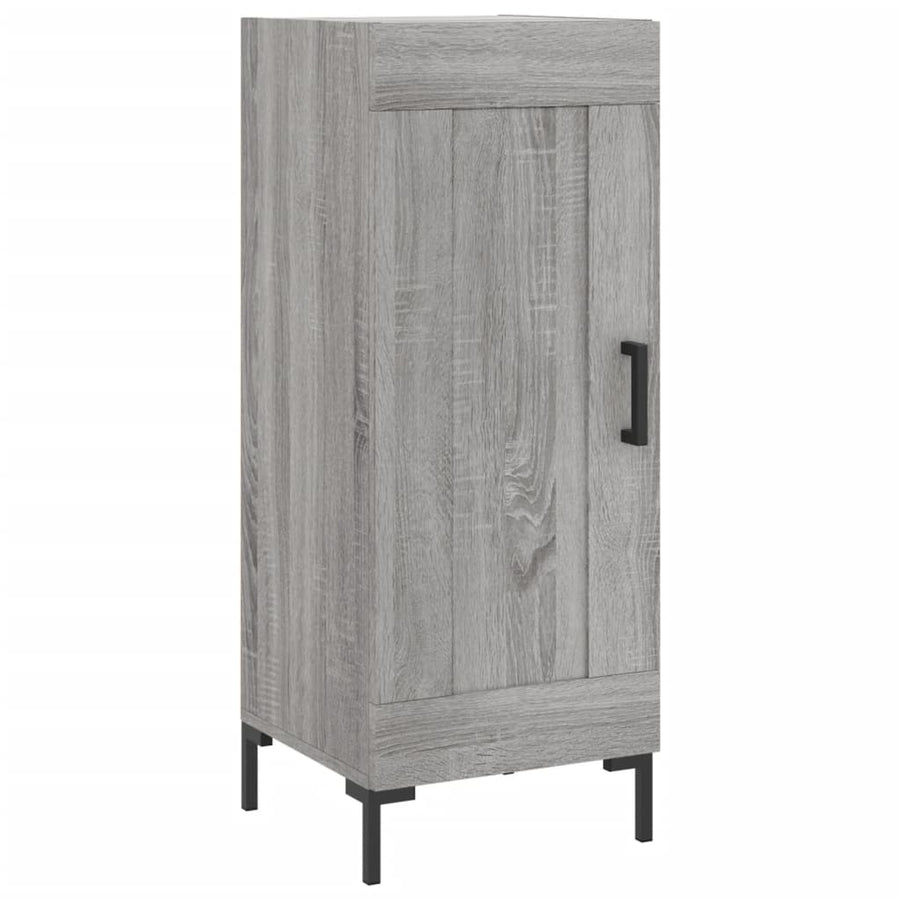 Hoge Kast 34,5X34X180 Cm Bewerkt Hout Eikenkleurig Grijs sonoma