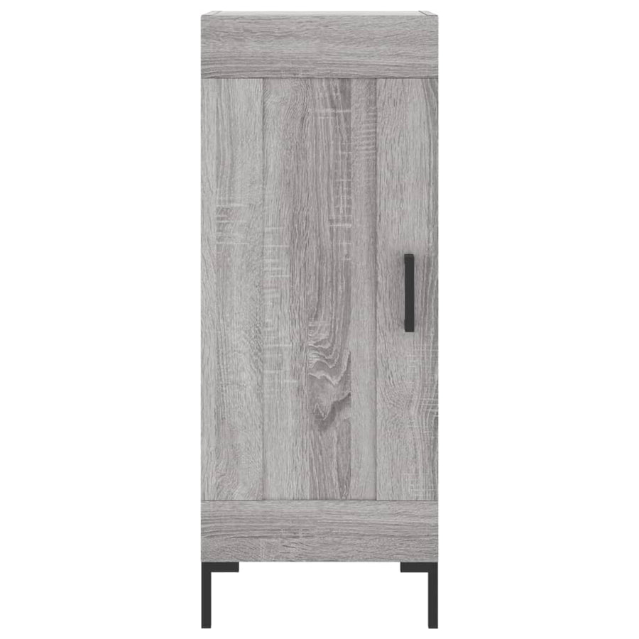 Hoge Kast 34,5X34X180 Cm Bewerkt Hout Eikenkleurig Grijs sonoma