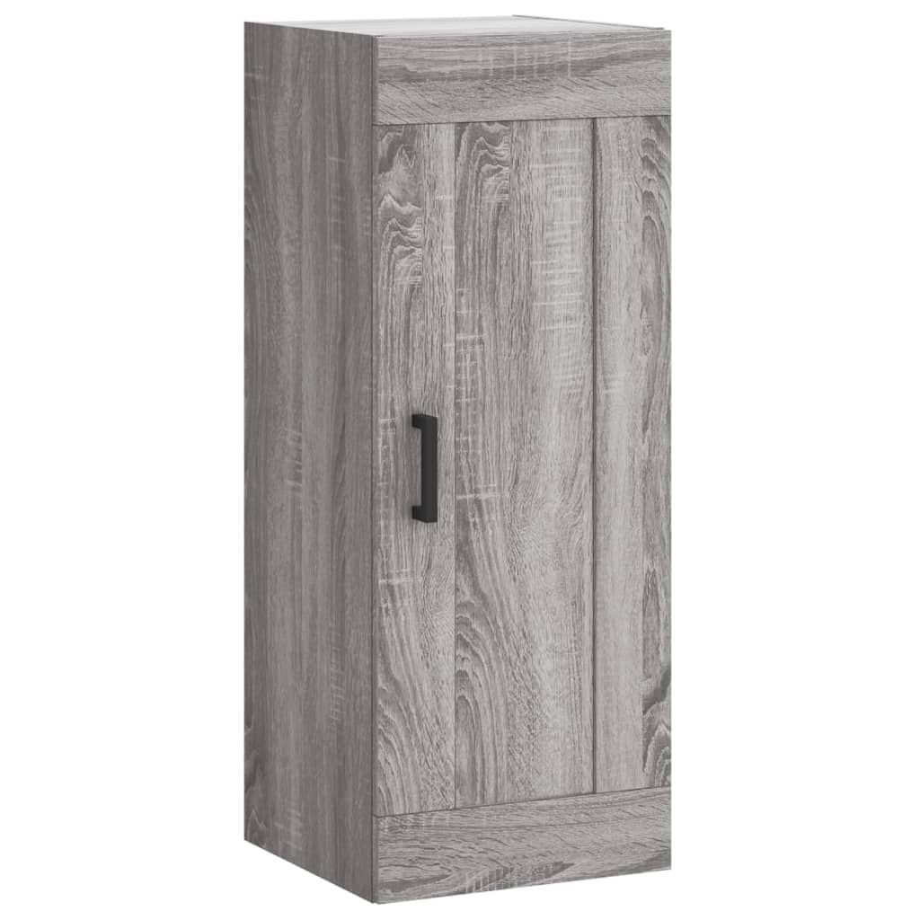 Hoge Kast 34,5X34X180 Cm Bewerkt Hout Eikenkleurig Grijs sonoma