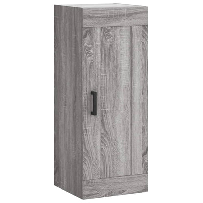 Hoge Kast 34,5X34X180 Cm Bewerkt Hout Eikenkleurig Grijs sonoma
