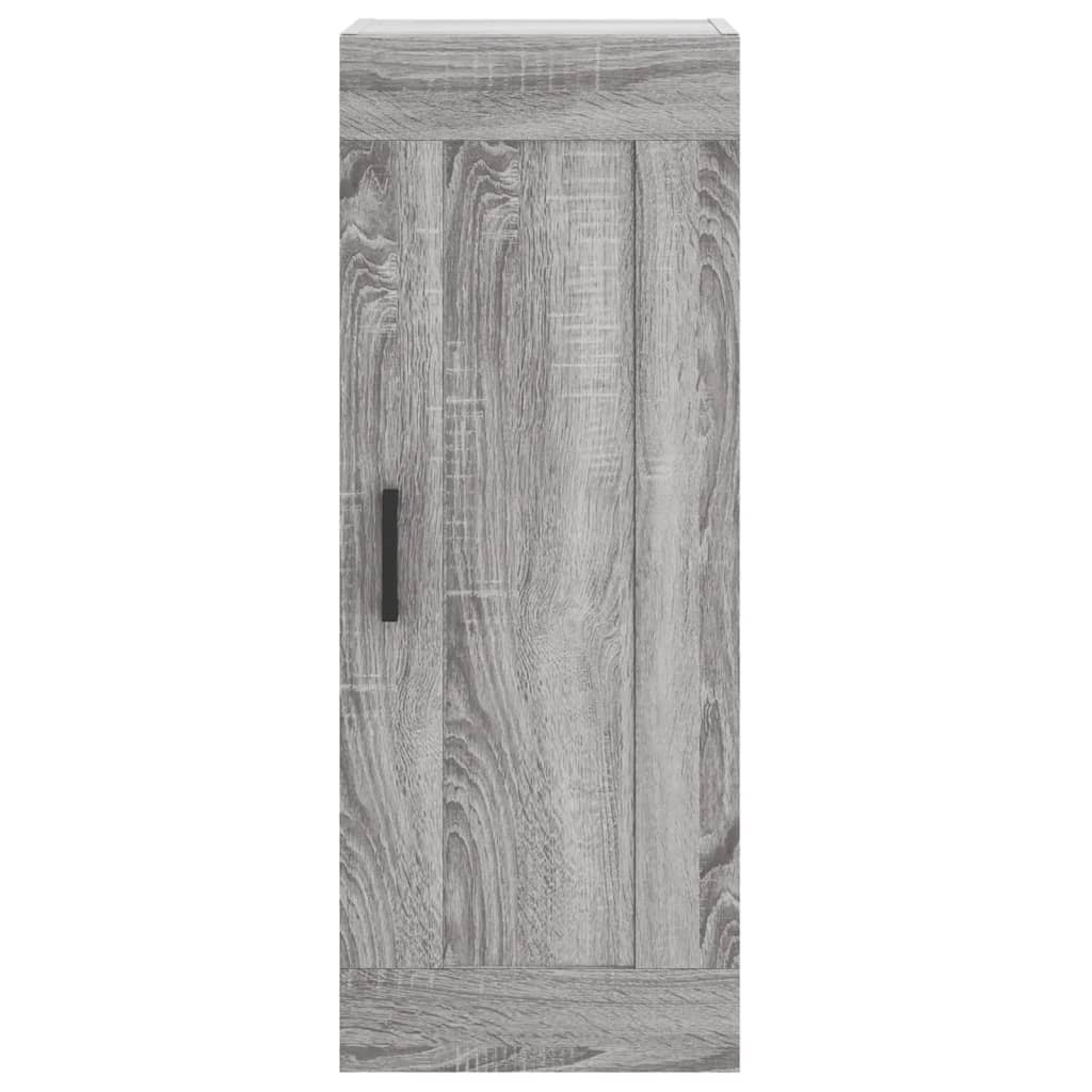 Hoge Kast 34,5X34X180 Cm Bewerkt Hout Eikenkleurig Grijs sonoma