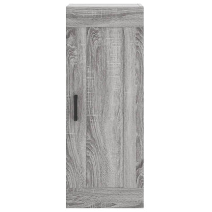 Hoge Kast 34,5X34X180 Cm Bewerkt Hout Eikenkleurig Grijs sonoma