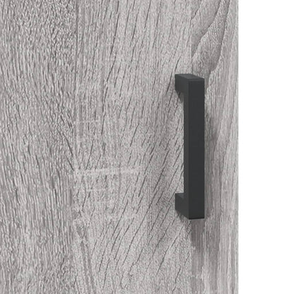 Hoge Kast 34,5X34X180 Cm Bewerkt Hout Eikenkleurig Grijs sonoma
