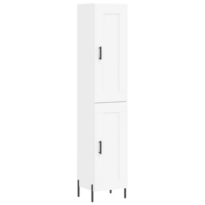 Hoge Kast 34,5X34X180 Cm Bewerkt Hout Wit