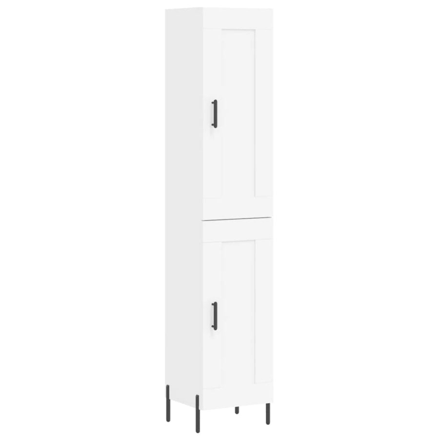 Hoge Kast 34,5X34X180 Cm Bewerkt Hout Wit