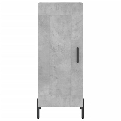 Hoge Kast 34,5X34X180 Cm Bewerkt Hout Betongrijs
