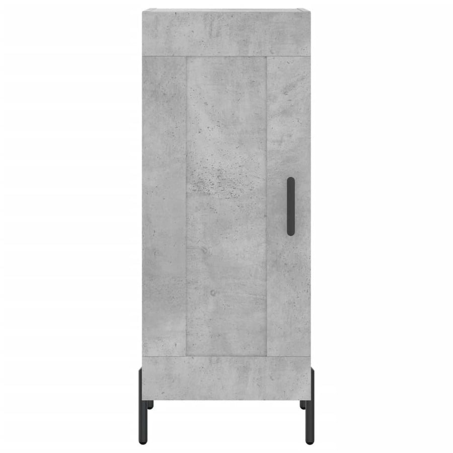 Hoge Kast 34,5X34X180 Cm Bewerkt Hout Betongrijs