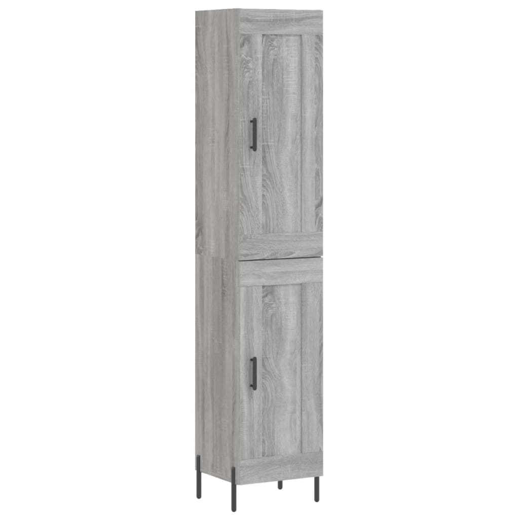 Hoge Kast 34,5X34X180 Cm Bewerkt Hout Grijs Sonoma Eikenkleurig