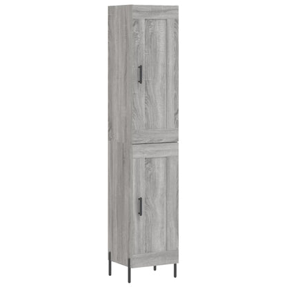 Hoge Kast 34,5X34X180 Cm Bewerkt Hout Grijs Sonoma Eikenkleurig