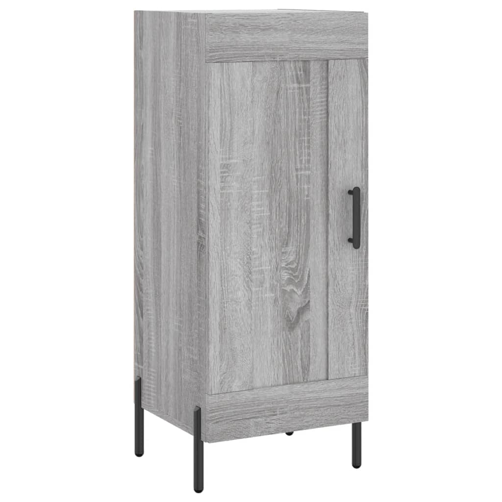 Hoge Kast 34,5X34X180 Cm Bewerkt Hout Grijs Sonoma Eikenkleurig