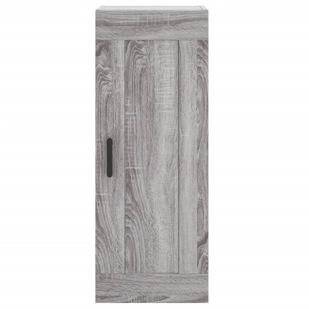 Hoge Kast 34,5X34X180 Cm Bewerkt Hout Grijs Sonoma Eikenkleurig