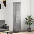 Hoge kast 34,5x34x180 cm bewerkt hout grijs