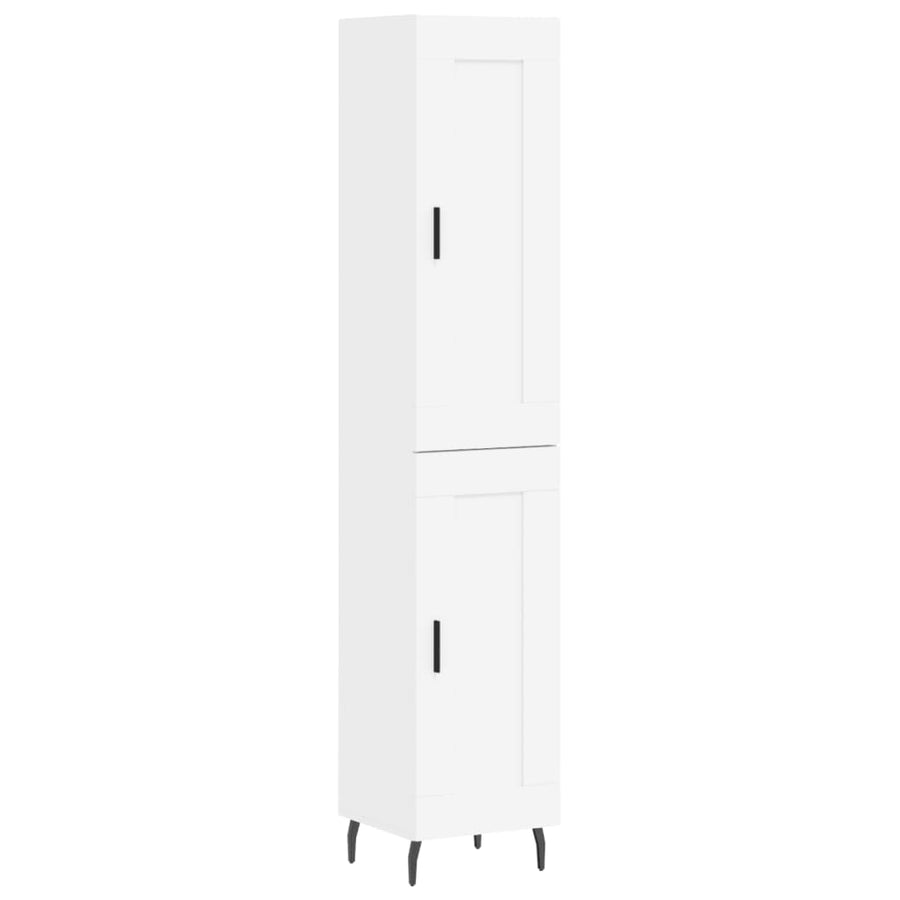 Hoge Kast 34,5X34X180 Cm Bewerkt Hout Wit