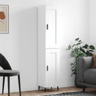 Tall cabinet 34.5x34x180 cm distressed wood white