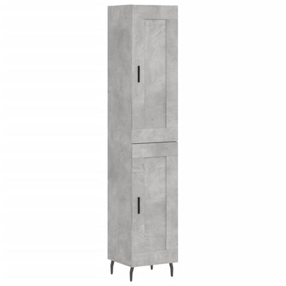 Hoge Kast 34,5X34X180 Cm Bewerkt Hout Betongrijs